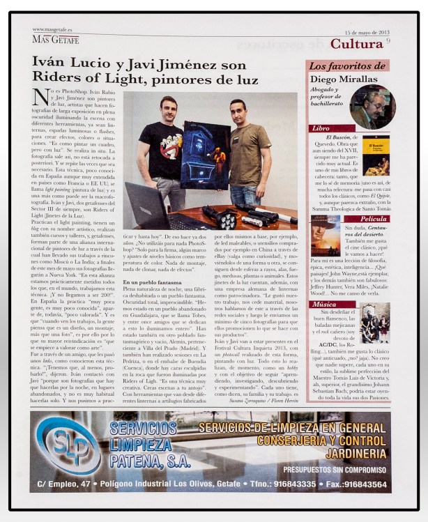 Artículo Riders of Light Más Getafe